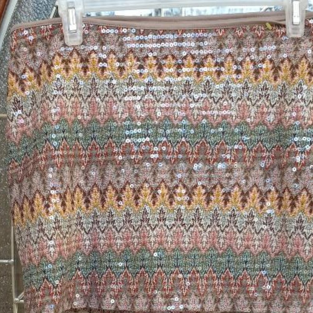Express Multi-Color Mini Skirt Size SP - Picture 2 of 4